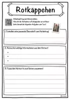 Vorschau - Unterrichtsreihen - Rotkäppchen Lückentext mit Wortspeicher Hörverstehen und Suchsel - Seite 3