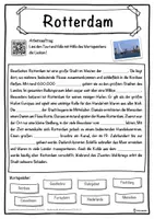 Vorschau - Unterrichtsreihen - Rotterdam Lückentext mit Wortspeicher Hörverstehen und Suchsel - Seite 1