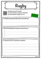 Vorschau - Unterrichtsreihen - Rugby Lückentext mit Wortspeicher Hörverstehen und Suchsel - Seite 3
