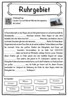 Vorschau - Unterrichtsreihen - Ruhrgebiet Lückentext mit Wortspeicher Hörverstehen und Suchsel - Seite 1