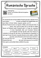 Vorschau - Unterrichtsreihen - Rumänische Sprache Lückentext mit Wortspeicher Hörverstehen und Suchsel - Seite 1