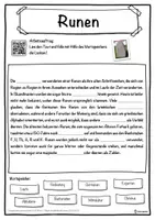 Vorschau - Unterrichtsreihen - Runen Lückentext mit Wortspeicher Hörverstehen und Suchsel - Seite 1