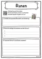 Vorschau - Unterrichtsreihen - Runen Lückentext mit Wortspeicher Hörverstehen und Suchsel - Seite 3