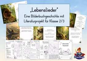 Vorschau - Stundenentwürfe - Bilderbuchgeschichte mit Arbeitsheft, Klasse 2, 3, 4 - Deckblatt