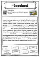 Vorschau - Unterrichtsreihen - Russland Lückentext mit Wortspeicher Hörverstehen und Suchsel - Seite 1