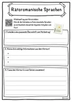 Vorschau - Unterrichtsreihen - Rätoromanische Sprachen Lückentext mit Wortspeicher Hörverstehen und Suchsel - Seite 3