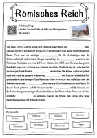 Vorschau - Unterrichtsreihen - Römisches Reich Lückentext mit Wortspeicher Hörverstehen und Suchsel - Seite 1