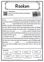Vorschau - Unterrichtsreihen - Rücken Lückentext mit Wortspeicher Hörverstehen und Suchsel - Seite 1