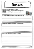 Vorschau - Unterrichtsreihen - Rücken Lückentext mit Wortspeicher Hörverstehen und Suchsel - Seite 3