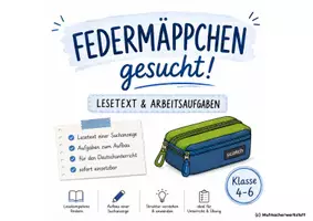 Vorschau - Arbeitsblätter - Federmäppchen gesucht! – Der Aufbau einer Suchanzeige - Deckblatt