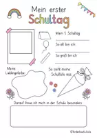 Vorschau - Arbeitsblätter - Mein 1. Schultag 🎈 - Seite 1