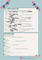 Vorschau - Arbeitsblätter - Simple Past or Past Progressive? – South Dakota Edition - Seite 1