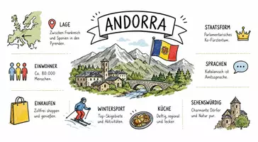 Vorschau - Arbeitsblätter - Arbeitsblatt zum Thema "Andorra" + Onlineübung & MP3 + Infografik - Seite 1