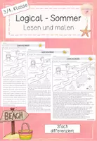 Vorschau - Arbeitsblätter - Bundl - Logicals - 3./4. Klasse - Lesen und Malen - Seite 1
