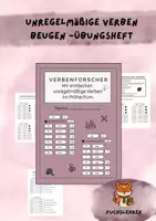 Vorschau - Arbeitsblätter - Unregelmäßige Verben beugen und konjugieren im Präteritum - Übungsheft Deutsch 3./4. Klasse - Deckblatt