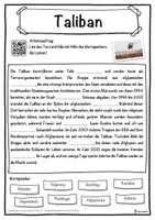 Vorschau - Unterrichtsreihen - Taliban Lückentext mit Wortspeicher Hörverstehen und Suchsel - Seite 1