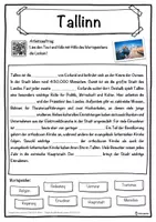 Vorschau - Unterrichtsreihen - Tallinn Lückentext mit Wortspeicher Hörverstehen und Suchsel - Seite 1