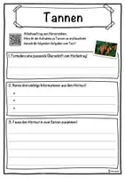 Vorschau - Unterrichtsreihen - Tannen Lückentext mit Wortspeicher Hörverstehen und Suchsel - Seite 3