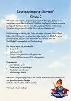 Vorschau - Arbeitsblätter - Lesespaziergang Sommer, Deutsch Klasse 2 - Seite 1