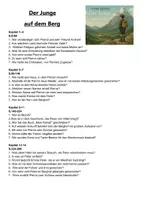 Vorschau - Aufgabenkarten - Der Junge auf dem Berg | Fragen mit Seitenzahlen | Unterrichtsmaterial | Deutsch Klasse 7-10 | mit Lösungen - Seite 1