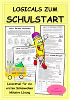 Vorschau - Stundenentwürfe - Logicals zum Schulstart - Knobelspaß zum Schulbeginn - Spannende Leserätsel - Deckblatt