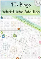 Vorschau - Stationenlernen - Schriftliche Addition, schriftliche Subtraktion, 20x Bingo: Freiarbeitsmaterial: ohne und mit Überträgen - Seite 1