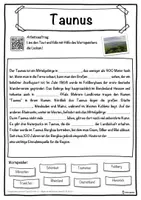 Vorschau - Unterrichtsreihen - Taunus Lückentext mit Wortspeicher Hörverstehen und Suchsel - Seite 1