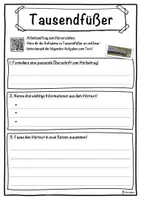 Vorschau - Unterrichtsreihen - Tausendfüßer Lückentext mit Wortspeicher Hörverstehen und Suchsel - Seite 3