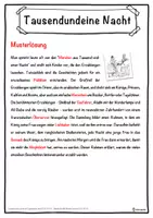 Vorschau - Unterrichtsreihen - Tausendundeine Nacht Lückentext mit Wortspeicher Hörverstehen und Suchsel - Seite 2