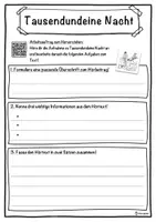 Vorschau - Unterrichtsreihen - Tausendundeine Nacht Lückentext mit Wortspeicher Hörverstehen und Suchsel - Seite 3