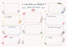 Vorschau - Mal- und Bastelvorlagen - Abschiedsgeschenk Grußkarte Abschied Geschenk - Seite 2