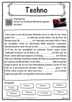 Vorschau - Unterrichtsreihen - Techno Lückentext mit Wortspeicher Hörverstehen und Suchsel - Seite 1