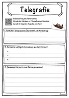 Vorschau - Unterrichtsreihen - Telegrafie Lückentext mit Wortspeicher Hörverstehen und Suchsel - Seite 3