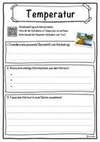 Vorschau - Unterrichtsreihen - Temperatur Lückentext mit Wortspeicher Hörverstehen und Suchsel - Seite 3