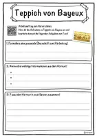 Vorschau - Unterrichtsreihen - Teppich von Bayeux Lückentext mit Wortspeicher Hörverstehen und Suchsel - Seite 3