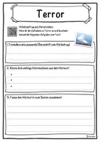 Vorschau - Unterrichtsreihen - Terror Lückentext mit Wortspeicher Hörverstehen und Suchsel - Seite 3