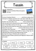 Vorschau - Unterrichtsreihen - Tessin Lückentext mit Wortspeicher Hörverstehen und Suchsel - Seite 1