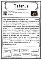 Vorschau - Unterrichtsreihen - Tetanus Lückentext mit Wortspeicher Hörverstehen und Suchsel - Seite 1