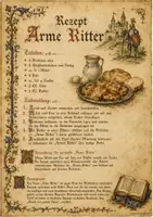 Vorschau - Arbeitsblätter - Mittelalterliche Rezepte – 3 einfache Rezeptkarten - Seite 1