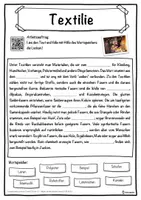 Vorschau - Unterrichtsreihen - Textilie Lückentext mit Wortspeicher Hörverstehen und Suchsel - Seite 1