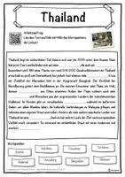Vorschau - Unterrichtsreihen - Thailand Lückentext mit Wortspeicher Hörverstehen und Suchsel - Seite 1