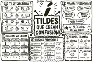 Vista previa - Hojas de trabajo - Tildes que crean confusión | Mapa visual. - Portada