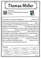 Vorschau - Unterrichtsreihen - Thomas Müller Lückentext mit Wortspeicher Hörverstehen und Suchsel - Seite 1