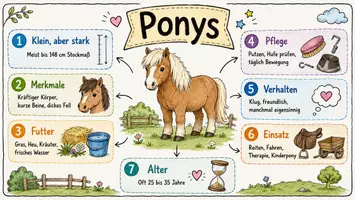Vorschau - Arbeitsblätter - Arbeitsblatt "Ponys" + Onlineübung & MP3 + Infografiken - Seite 1