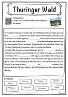 Vorschau - Unterrichtsreihen - Thüringer Wald Lückentext mit Wortspeicher Hörverstehen und Suchsel - Seite 1