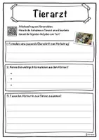 Vorschau - Unterrichtsreihen - Tierarzt Lückentext mit Wortspeicher Hörverstehen und Suchsel - Seite 3
