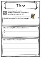 Vorschau - Unterrichtsreihen - Tiere Lückentext mit Wortspeicher Hörverstehen und Suchsel - Seite 3