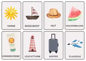 Vorschau - Fördermaterial/Inklusion - Sommer Wortschatzkarten - Seite 3