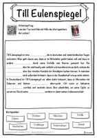 Vorschau - Unterrichtsreihen - Till Eulenspiegel Lückentext mit Wortspeicher Hörverstehen und Suchsel - Seite 1