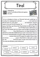 Vorschau - Unterrichtsreihen - Tirol Lückentext mit Wortspeicher Hörverstehen und Suchsel - Seite 1